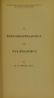 Cover of: On Thecodontosaurus and Palaeosaurus