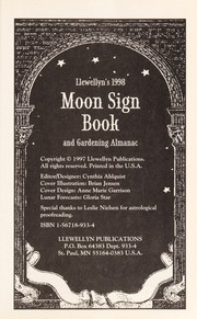 Cover of: Llewellyn's 1998 moon sign book and gardening almanac