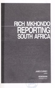 Cover of: Reporting South Africa by Rich Mkhondo