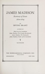 Cover of: James Madison. by Irving Brant