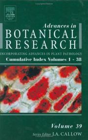 Cover of: Advances in Botanical Research, Volume 39 (Advances in Botanical Research) by J. A. Callow