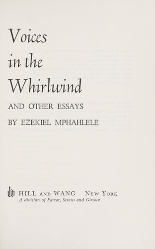 Voices in the Whirlwind, and Other Essays
