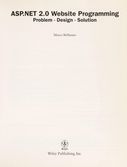 Cover of: ASP.NET 2.0 Website programming: problem-design-solution