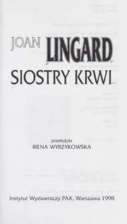 Cover of: Siostry krwi