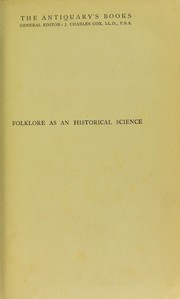 Cover of: Folklore as an historical science. by George Laurence Gomme