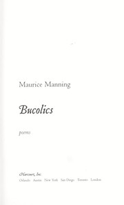 Cover of: Bucolics: poems