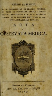 Cover of: Acta et observata medica
