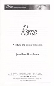 Cover of: Rome: a cultural and literary companion