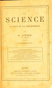 Cover of: La science au point de vue philosphique