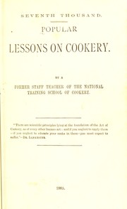 Cover of: Popular lessons on cookery