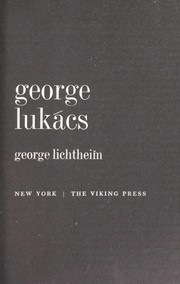 Cover of: George Lukacs.