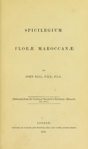 Cover of: Spicilegium florae Maroccanae