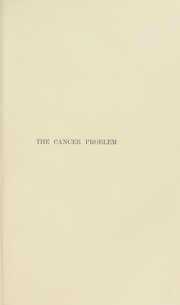 Cover of: The cancer problem: a statistical study