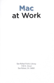 Cover of: Mac at work by David Sparks