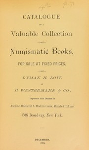 Cover of: Catalogue of a valuable collection of numismatic books.  [Fixed Price List]