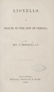 Cover of: Lionello: A sequel to the Jew of Verona