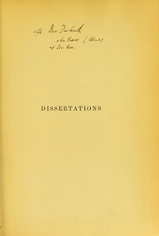 Cover of: Dissertations