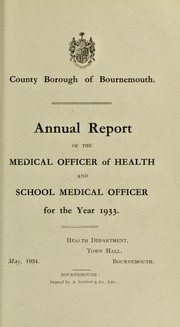 Cover of: [Report 1933]