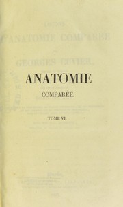 Cover of: Le©ʹons d ́anatomie compar©♭e de G. Cuvier