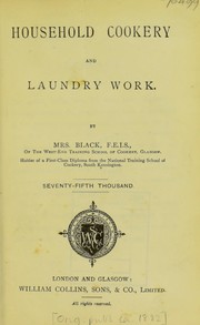 Cover of: Household cookery and laundry work