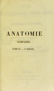 Cover of: Le©ʹons d ́anatomie compar©♭e de G. Cuvier