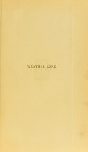 Cover of: Weather lore by Inwards, Richard