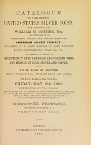 Cover of: Catalogue of a collection of United States silver coins ...