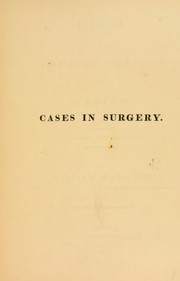 Cover of: Cases of diseased prepuce and scrotum