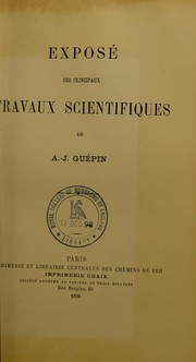 Cover of: Expos©♭ des principaux travaux scientifiques de A.-J. Gu©♭pin