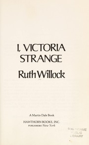 Cover of: I, Victoria Strange by Ruth Willock