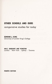 Cover of: Other schools and ours: comparative studies for today