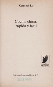 Cover of: Cocina china, rápida y fácil