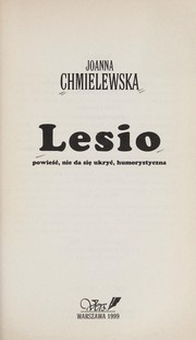 Cover of: Lesio by Joanna Chmielewska