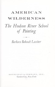 Cover of: American wilderness : the Hudson River school of painting by 