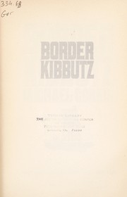 Cover of: Border kibbutz.