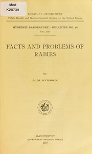 Cover of: Facts and problems of rabies