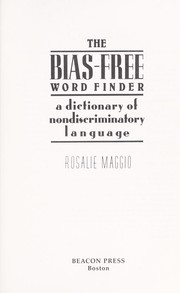 Cover of: The bias-free word finder by Rosalie Maggio