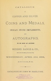 Cover of: Catalogue of copper and silver coins and medals ...