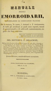 Manuale degli emorroidarii by Charles Delacroix