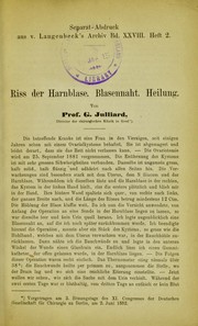 Riss der Harnblase by Gustave Julliard