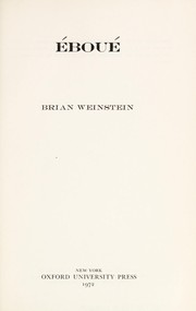 Cover of: Éboué by Brian Weinstein
