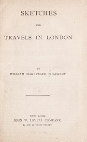 Cover of: Sketches and travels in London