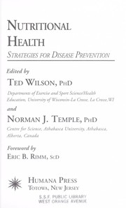Cover of: Nutritional health: strategies for disease prevention