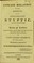 Cover of: A concise relation of the effects of an extraordinary styptic, lately discovered; in a series of letters ... to Chevalier Ruspini