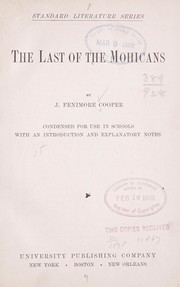 Cover of: The last of the Mohicans. by James Fenimore Cooper