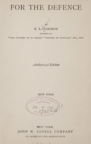 Cover of: For the defence