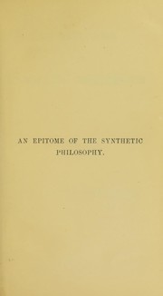 Cover of An epitome of the synthetic philosophy