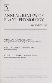 Cover of: Annual review of plant physiology.