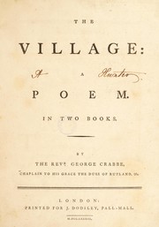 Cover of: The village | George Crabbe