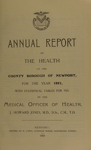 Cover of: [Report 1921]